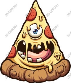 Pizza slice monster