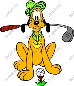 Playful dog-Cuddy Golf course