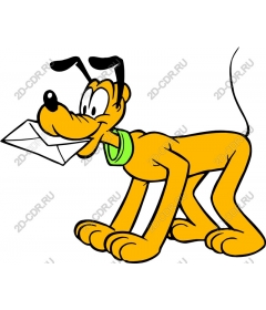 Playful cartoon dog with envelope