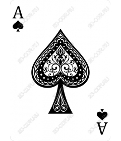  The ACE of spades, ornate