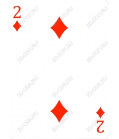 Deuce Of Diamonds Playing Card