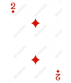 Playing card 2 of diamonds