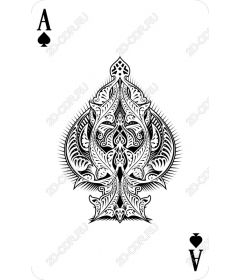  The ACE of spades, ornate