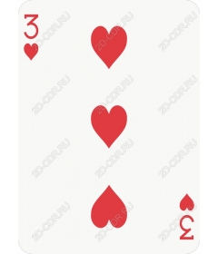  Three Of Hearts Playing Cards