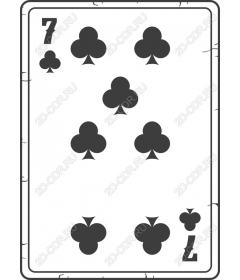 The image of a playing card, "the Seven of spades"