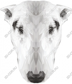 Abstract bull Terrier Low-Poly