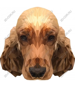  Polygonal portrait of a dog Cocker Spaniel