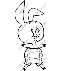 Funny cartoon pig
