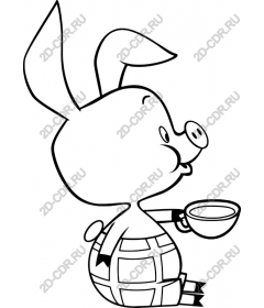  Adorable Piglet with a Cup