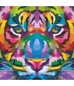  Colorful portrait of a tiger