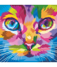  Bright colourful cat