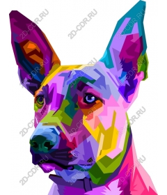  Colored geometric dog