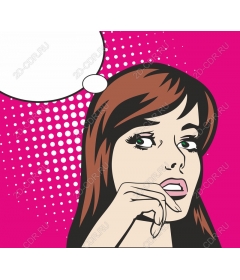 Woman in pop art style