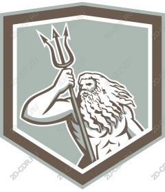  A figure holding a Trident
