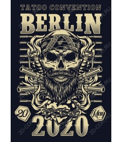 Berlin tattoo Convention Skull &amp; Guns