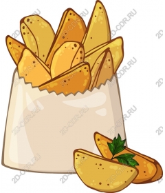  Crispy potato wedges