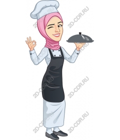 Cheerful woman chef
