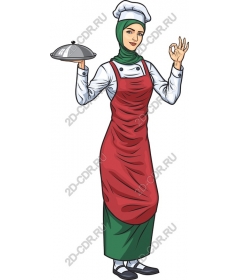  Elegant woman chef