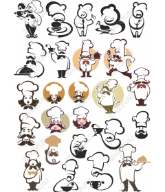 A set of characters chef