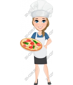Funny chef pizza