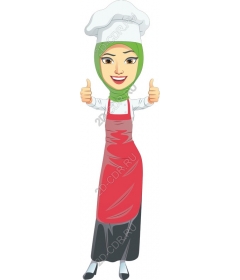 Cheerful woman chef
