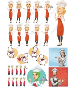 Chef's Kit: a set of cooking art cliparts