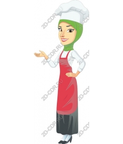 Cheerful woman chef
