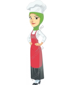  Bright woman chef