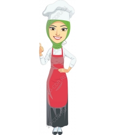  Bright woman chef
