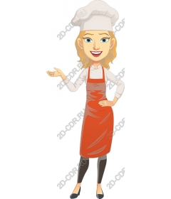 Cheerful woman chef