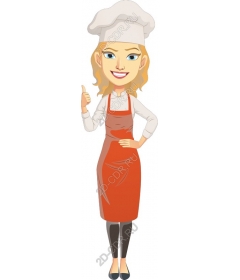  Culinary glee: Female chef