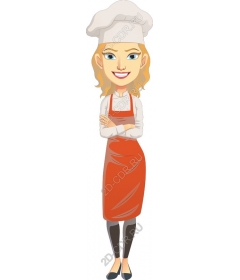 Cheerful woman chef
