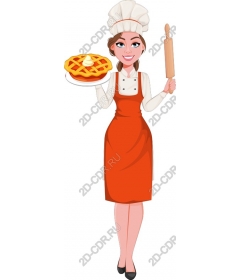Funny chef bakes