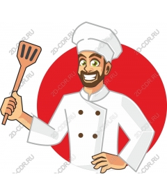 Funny character chef