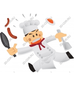 Playful chef in action