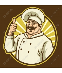 Funny character chef