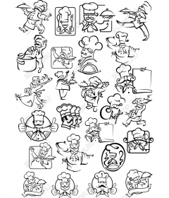 Collection of Whimsical Chef - 25 unique