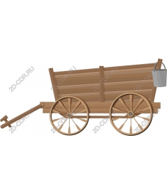 Wood cart rustic