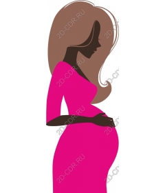 Pregnant woman - a Bright pink