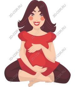  Joyful expectant mother