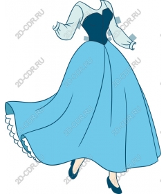 Timeless elegance: blue ball gown