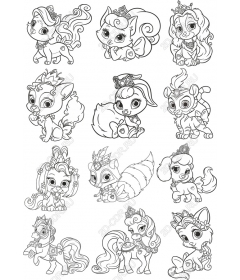 Set of fancy animal crowns