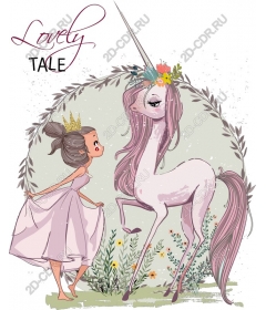Wonderful story - a Charming unicorn and girl