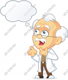  Bizarre cartoon scientist