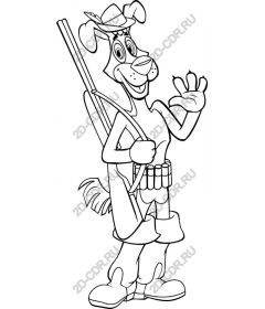  Bizarre cartoon about the dog-hunter
