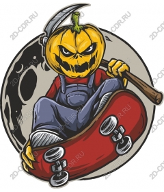  Pumpkin skateboarder