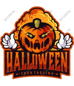 Spooky pumpkin on Halloween