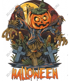 Scarecrow on Halloween