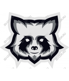  Stylized head of a raccoon