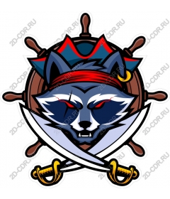  Fierce Pirate Raccoon